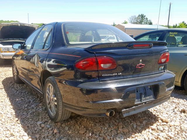 1G1JH52F727270969 - 2002 CHEVROLET CAVALIER L BLACK photo 3