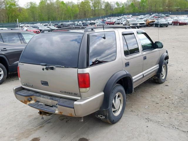 1GNDT13W312214606 - 2001 CHEVROLET BLAZER TAN photo 4