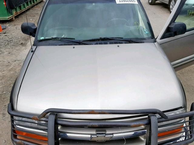 1GNDT13W312214606 - 2001 CHEVROLET BLAZER TAN photo 7