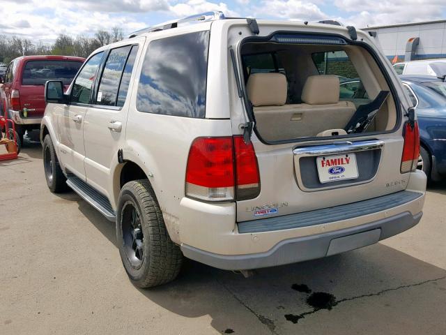 5LMEU88H15ZJ04222 - 2005 LINCOLN AVIATOR 奶油色 照片 3