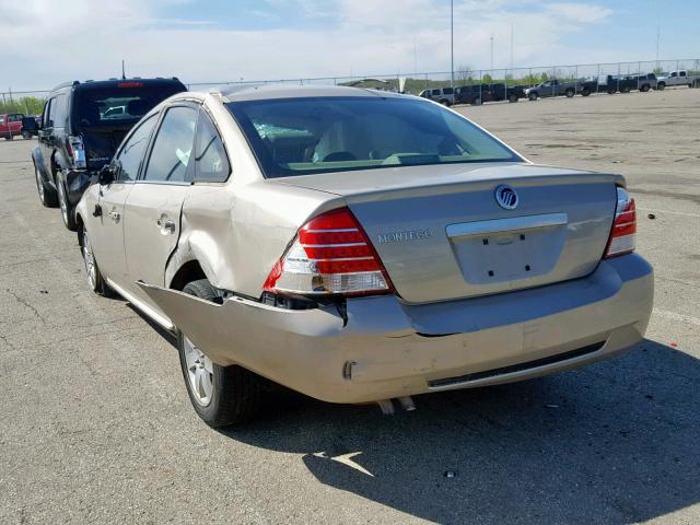 1MEHM40166G613410 - 2006 MERCURY MONTEGO LU GOLD photo 3