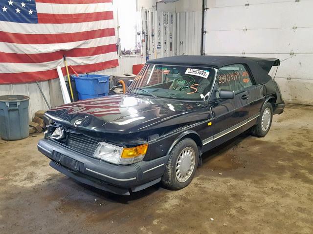 YS3AL75L4L7013684 - 1990 SAAB 900 BLACK photo 2