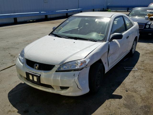 1HGEM21135L075442 - 2005 HONDA CIVIC DX V WHITE photo 2