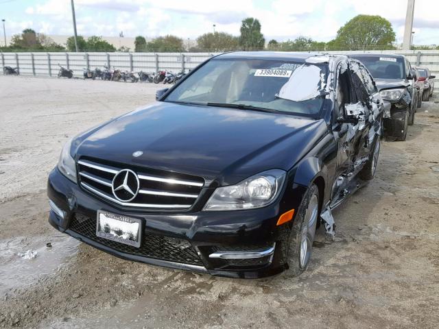 WDDGF4HB8EA961480 - 2014 MERCEDES-BENZ C 250 BLACK photo 2