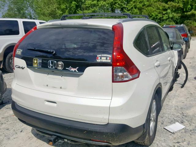 5J6RM3H74EL027619 - 2014 HONDA CR-V EXL WHITE photo 4