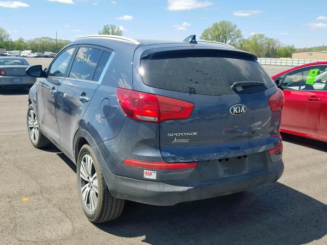 KNDPCCAC5F7711886 - 2015 KIA SPORTAGE E BLUE photo 3