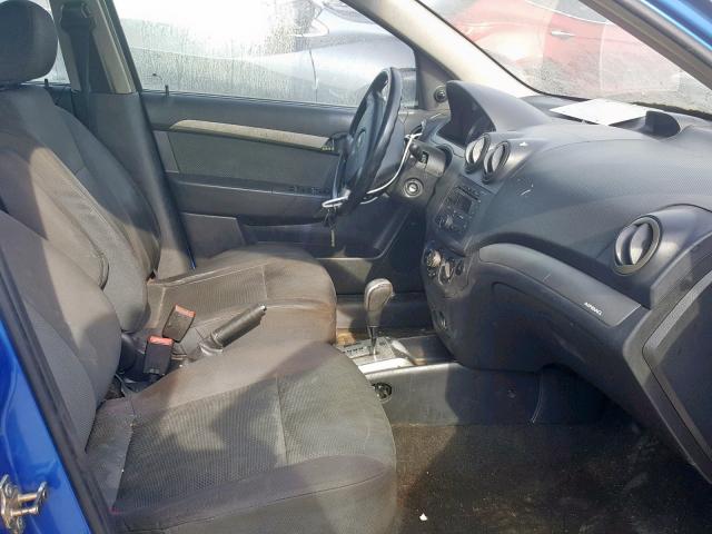 KL1TD56617B074379 - 2007 CHEVROLET AVEO BASE Көк фото 5