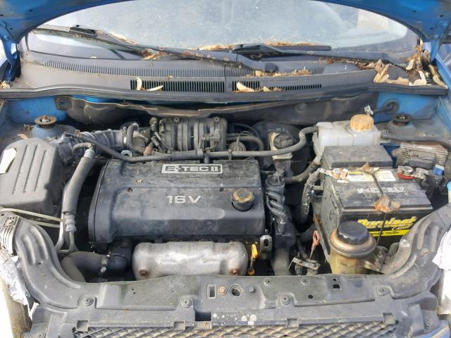 KL1TD56617B074379 - 2007 CHEVROLET AVEO BASE Көк фото 7