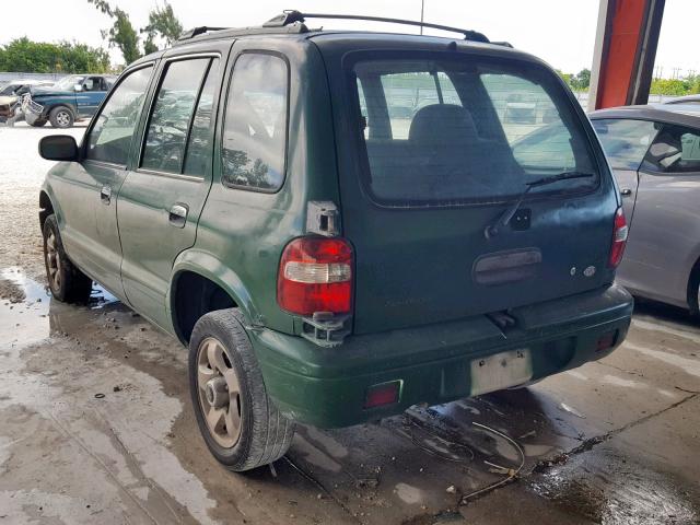 KNDJB7234W5558282 - 1998 KIA SPORTAGE GREEN photo 3