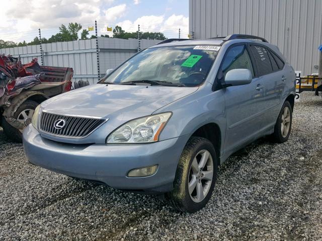 JTJGA31U940019454 - 2004 LEXUS RX 330 BLUE photo 2