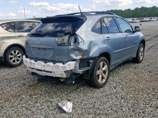 JTJGA31U940019454 - 2004 LEXUS RX 330 BLUE photo 4