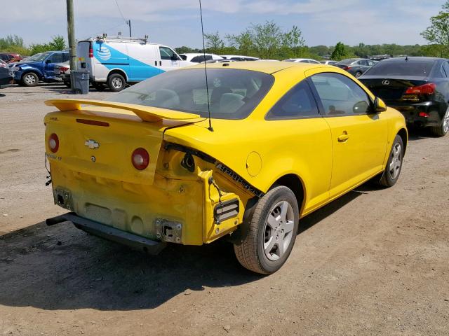 1G1AL18F287292269 - 2008 CHEVROLET COBALT LT YELLOW photo 4