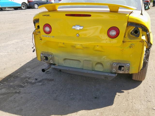 1G1AL18F287292269 - 2008 CHEVROLET COBALT LT YELLOW photo 9