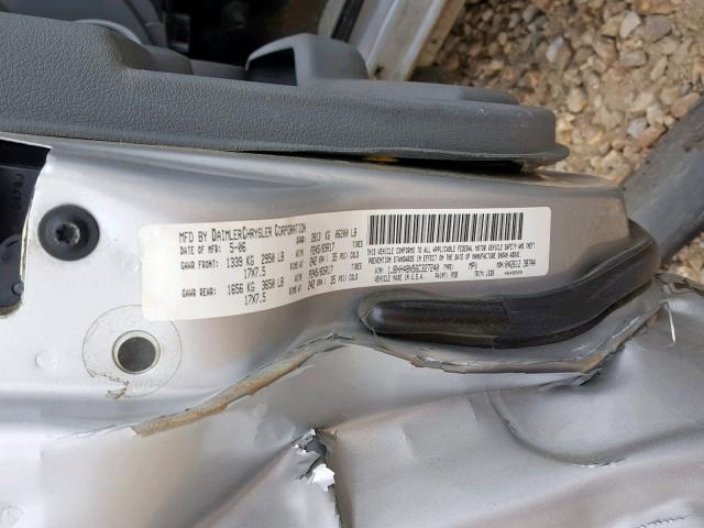 1J8HH48N56C327240 - 2006 JEEP COMMANDER 银色 照片 10