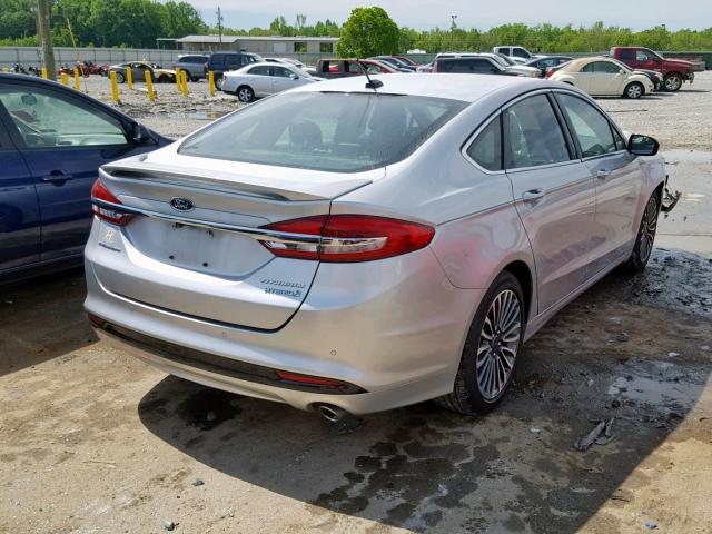 3FA6P0RU3HR188218 - 2017 FORD FUSION TIT SILVER photo 4