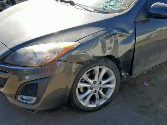 JM1BL1K60B1393986 - 2011 MAZDA 3 S GRAY photo 9