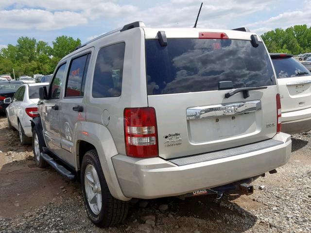 1J8GN58K68W159688 - 2008 JEEP LIBERTY LI GOLD photo 3