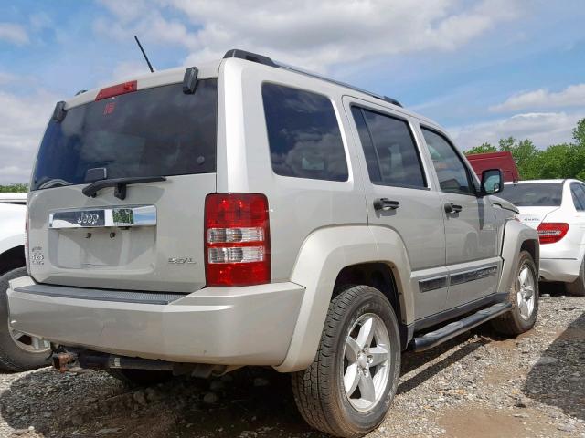 1J8GN58K68W159688 - 2008 JEEP LIBERTY LI GOLD photo 4