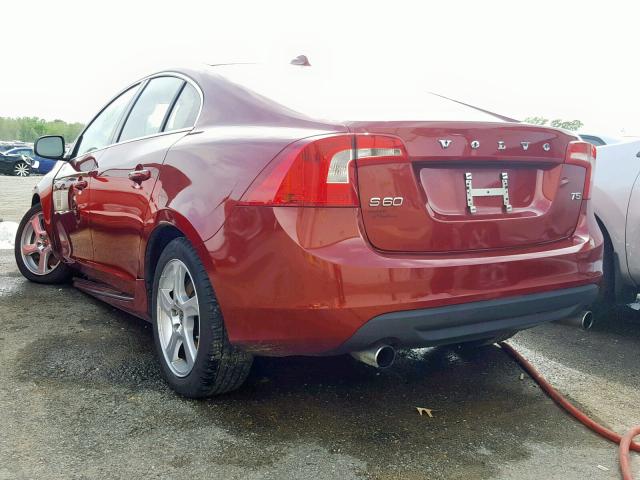 YV1622FS3C2115333 - 2012 VOLVO S60 T5 MAROON photo 3