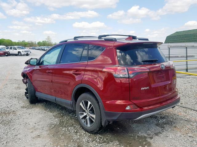 2T3RFREV8JW730248 - 2018 TOYOTA RAV4 ADVEN RED photo 3