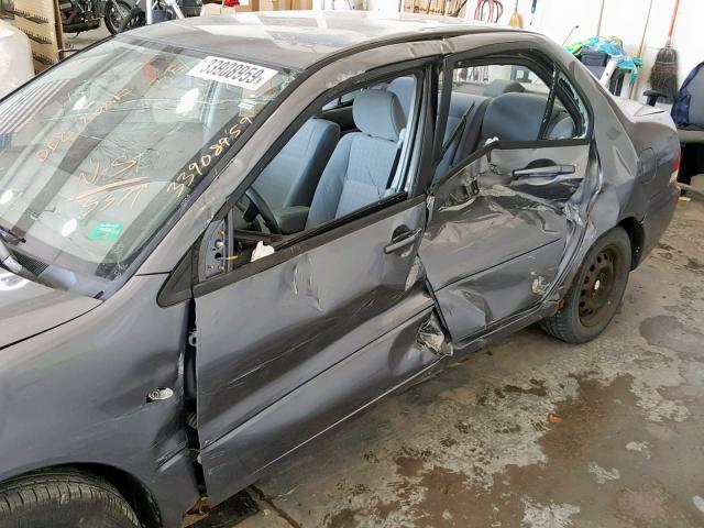 JA3AJ26E05U025379 - 2005 MITSUBISHI LANCER ES GRAY photo 9