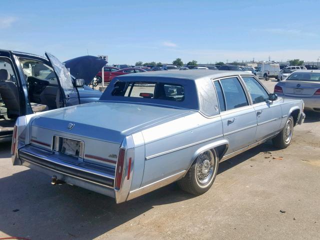 1G6DW51Y4KR738130 - 1989 CADILLAC BROUGHAM BLUE photo 4