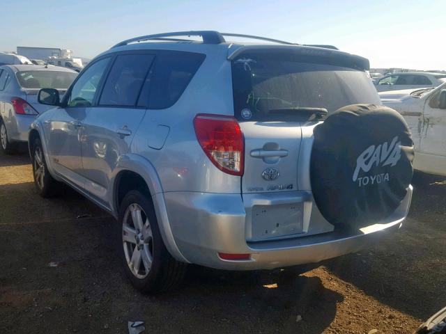 JTMZD32V976036492 - 2007 TOYOTA RAV4 SPORT SILVER photo 3