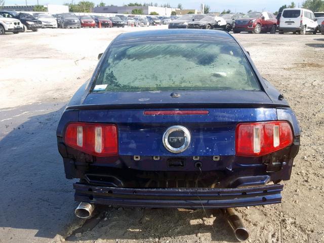 1ZVBP8CH4A5142373 - 2010 FORD MUSTANG GT BLUE photo 9