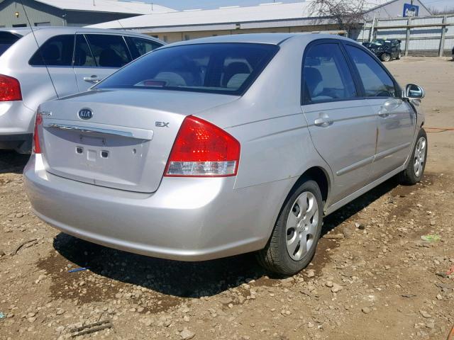 KNAFE121085531847 - 2008 KIA SPECTRA EX SILVER photo 4