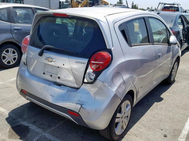 KL8CD6S94DC599871 - 2013 CHEVROLET SPARK 1LT SILVER photo 4