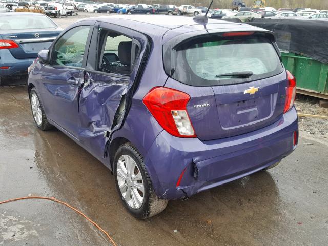 KL8CD6SA2HC730747 - 2017 CHEVROLET SPARK 1LT PURPLE photo 3