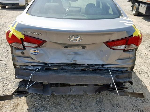 KMHDH4AE4FU423429 - 2015 HYUNDAI ELANTRA SE GRAY photo 9