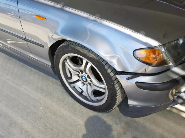 WBAEV53404KM32937 - 2004 BMW 330 I GRAY photo 9