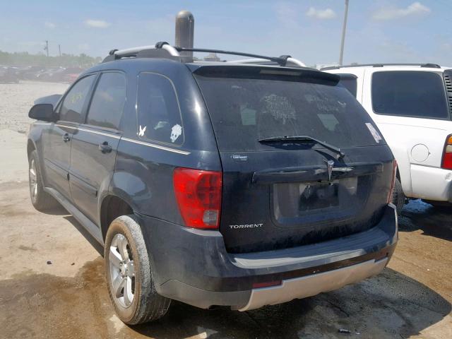 2CKDL63F266134240 - 2006 PONTIAC TORRENT BLACK photo 3