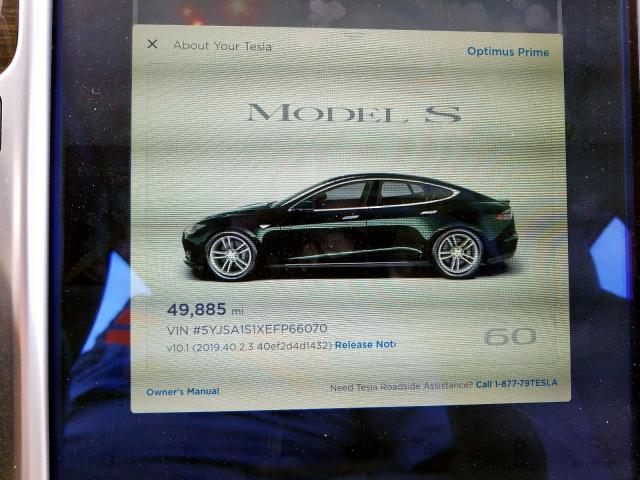 5YJSA1S1XEFP66070 - 2014 TESLA MODEL S  photo 8