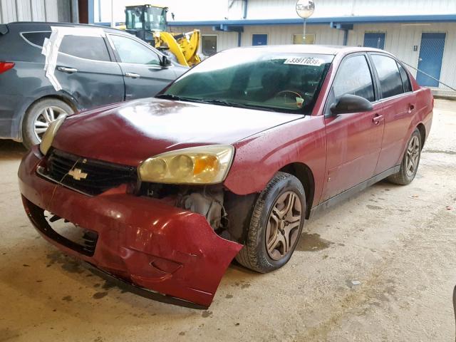1G1ZS57N47F279744 - 2007 CHEVROLET MALIBU LS MAROON photo 2