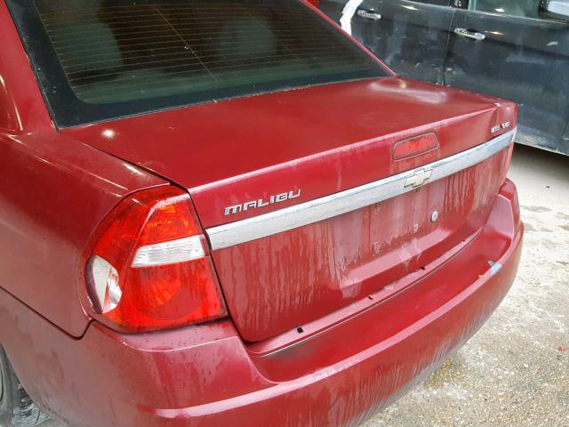 1G1ZS57N47F279744 - 2007 CHEVROLET MALIBU LS MAROON photo 9