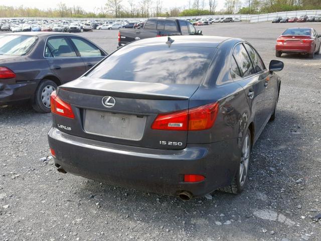 JTHBK262085078170 - 2008 LEXUS IS 250 GRAY photo 4