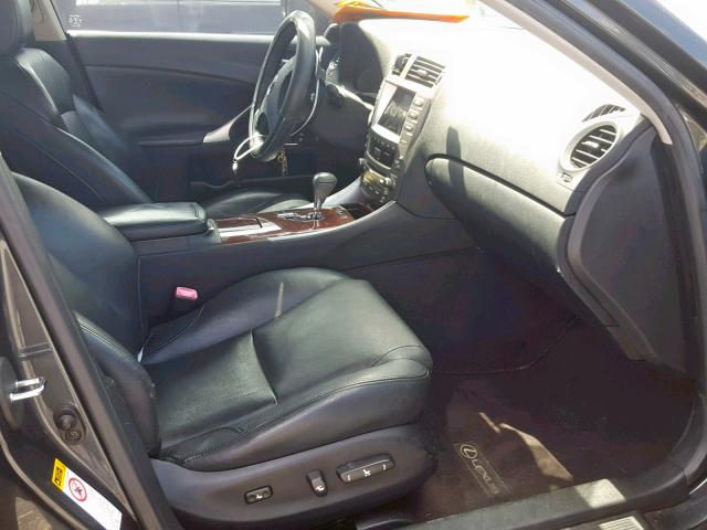 JTHBK262085078170 - 2008 LEXUS IS 250 GRAY photo 5