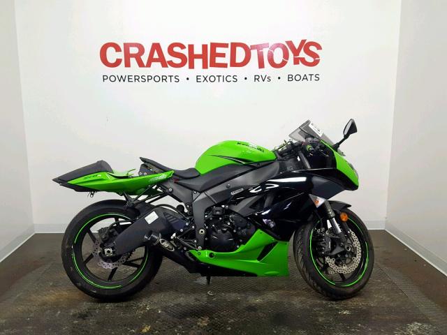 JKAZX4R13BA027366 - 2011 KAWASAKI ZX600 R GREEN photo 1