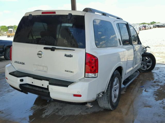 5N1BA0ND7DN604067 - 2013 NISSAN ARMADA SV WHITE photo 4