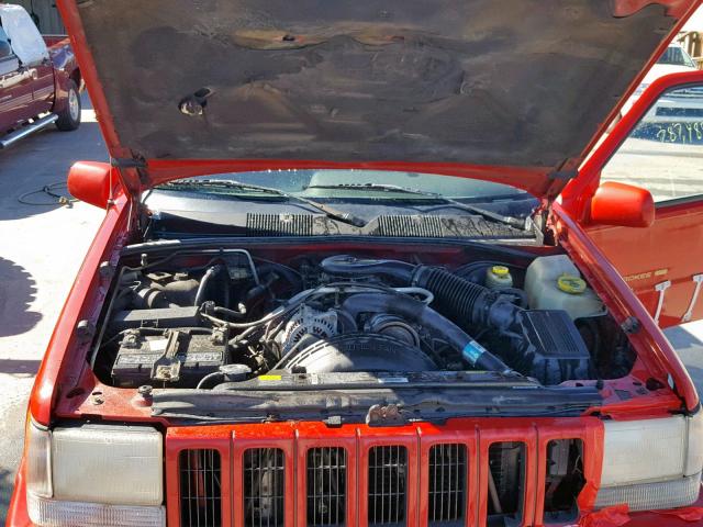 1J4GZ78Y6TC355100 - 1996 JEEP GRAND CHER RED photo 7