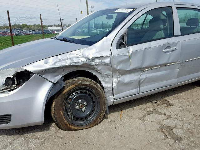 1G1AL55F177226130 - 2007 CHEVROLET COBALT LT SILVER photo 9