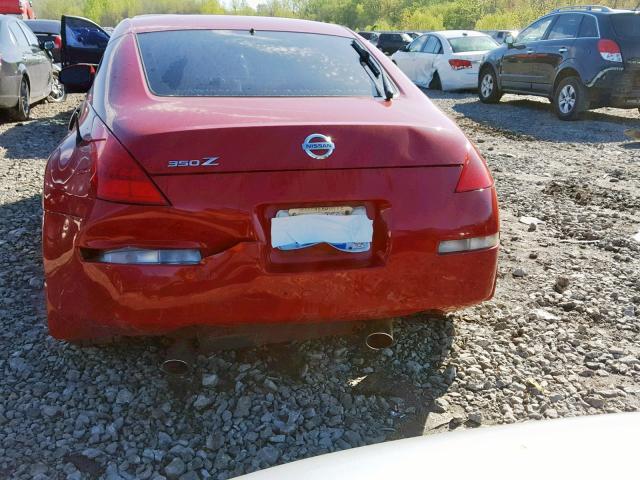 JN1BZ34D77M504998 - 2007 NISSAN 350Z COUPE RED photo 9