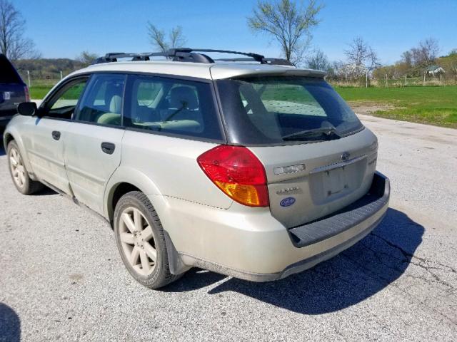 4S4BP61C067315764 - 2006 SUBARU LEGACY OUT TAN photo 3