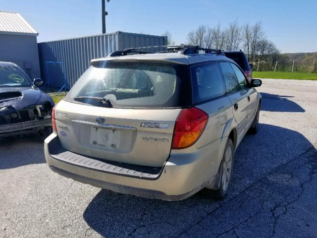 4S4BP61C067315764 - 2006 SUBARU LEGACY OUT TAN photo 4