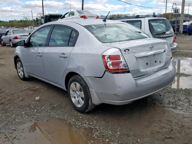 3N1AB6APXAL687394 - 2010 NISSAN SENTRA 2.0 SILVER photo 3