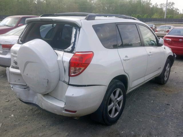 JTMBD31V675067014 - 2007 TOYOTA RAV4 LIMIT WHITE photo 4