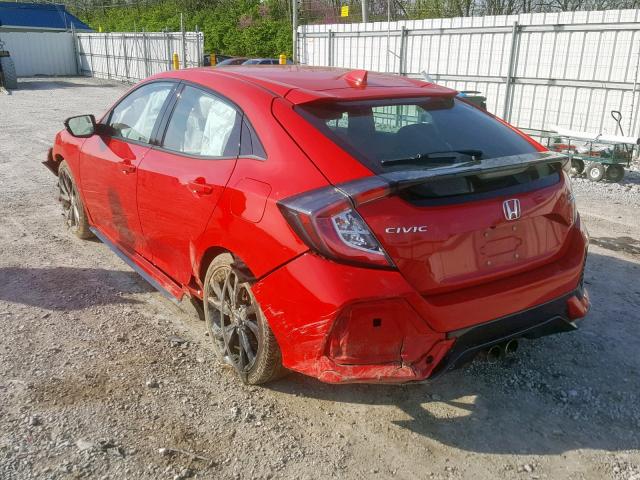 SHHFK7H97HU215306 - 2017 HONDA CIVIC SPOR RED photo 3