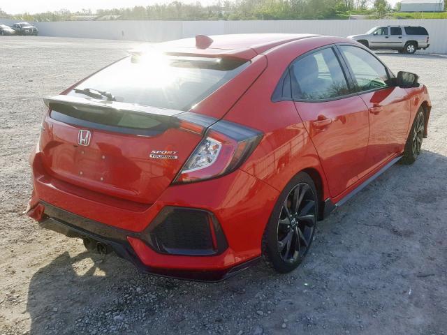 SHHFK7H97HU215306 - 2017 HONDA CIVIC SPOR RED photo 4